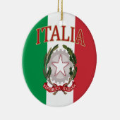 Tシャツイタリアンな旗の紋章付き外衣 セラミックオーナメント (右)