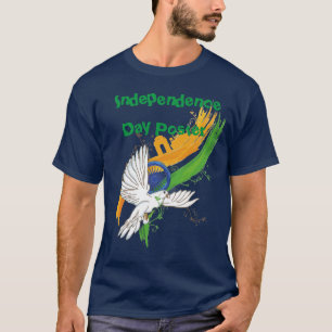 Tシャツインディアン独立記念日ポスター Tシャツ