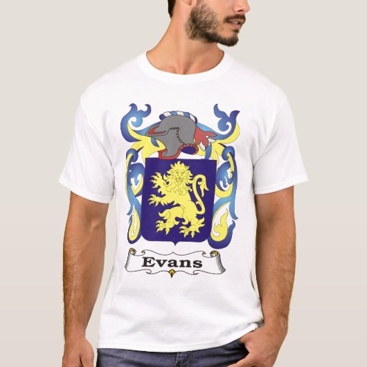 Tシャツエバンズ家族の紋章付き外衣 Tシャツ (正面)