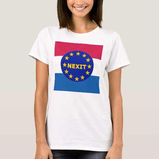 Tシャツオランダ国旗EU Nexit Tシャツ (正面)