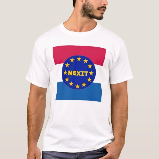 Tシャツオランダ国旗EU Nexit Tシャツ (正面)