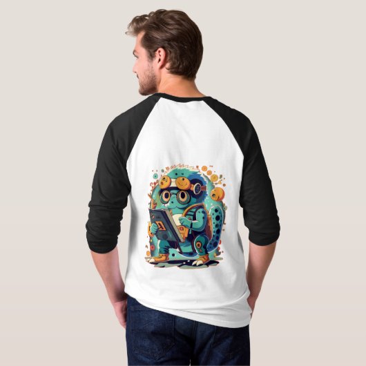 Tシャツカルチャーポップ・アートのアニメおもしろいミーム Tシャツ (裏面フル)