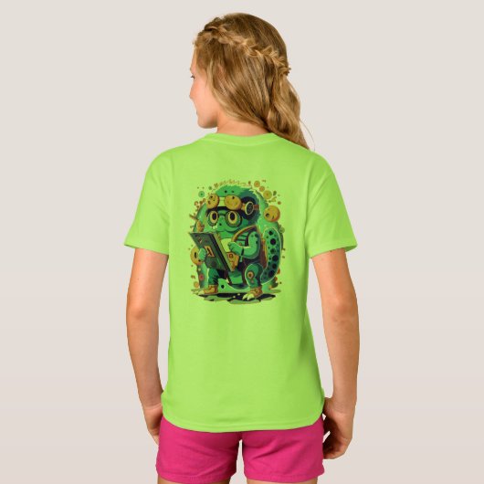 Tシャツカルチャーポップ・アートのアニメおもしろいミーム Tシャツ (裏面フル)