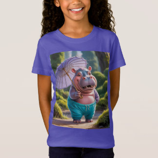 Tシャツキッズ女性ヒッポータムス Tシャツ
