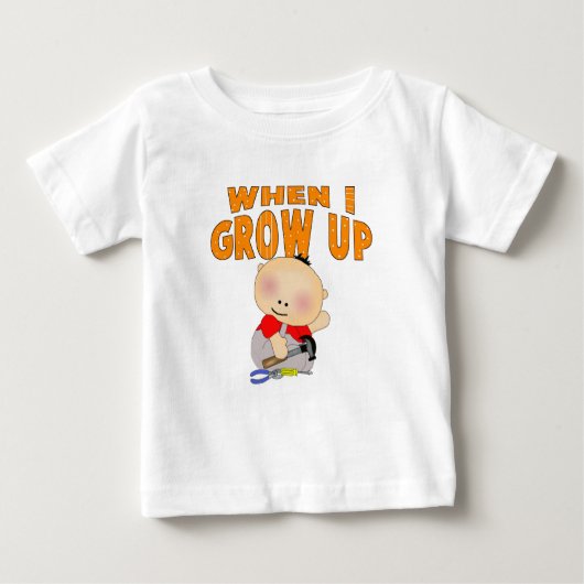 Tシャツキッズ男の赤ちゃん大工 ベビーTシャツ (正面)
