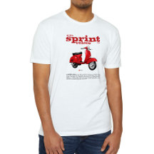 TシャツクラシックスクーターV-150 Sprint V Red
