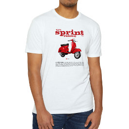 TシャツクラシックスクーターV-150 Sprint V Red Tシャツ