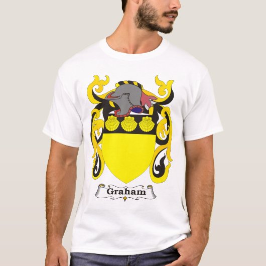 Tシャツグラハム家族の紋章付き外衣 Tシャツ (正面)