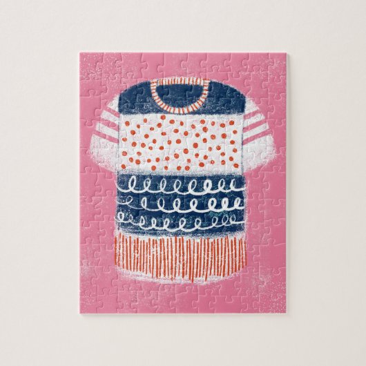 Tシャツジストライプのグソーパズル ジグソーパズル (縦)