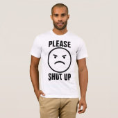 Tシャツストップを黙って下さい Tシャツ (正面フル)