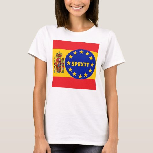 Tシャツスペイン国旗EU出入口 Tシャツ (正面)