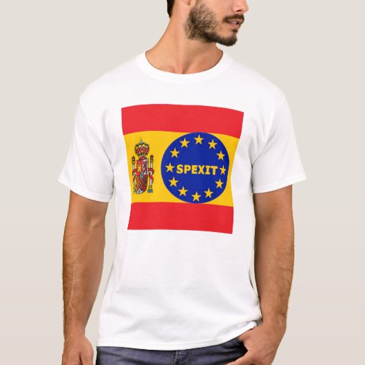 Tシャツスペイン国旗EU出入口 Tシャツ (正面)