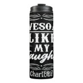 Tシャツタイポグラフィブラックシャツおもしろい文字父 タンブラー (正面)