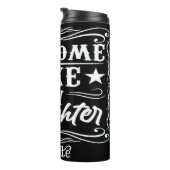 Tシャツタイポグラフィブラックシャツおもしろい文字父 タンブラー (回転右)