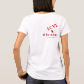 Tシャツダブルハート Tシャツ (裏面)
