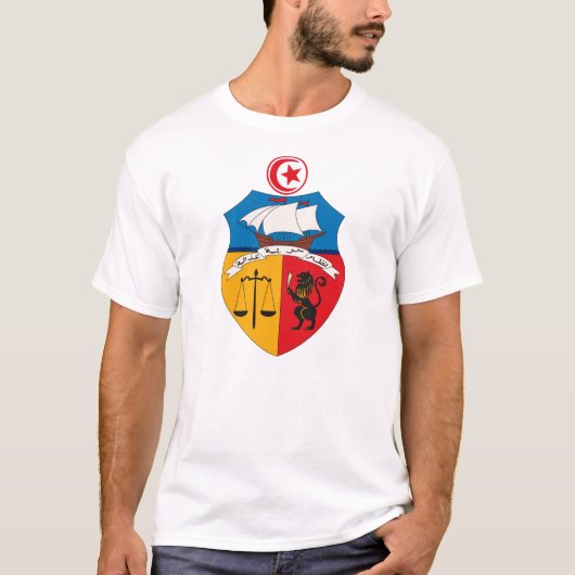 Tシャツチュニジアの紋章付き外衣 Tシャツ (正面)