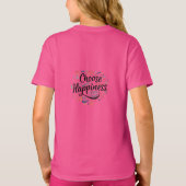 Tシャツデザインと文字"Choose Happiness." i Tシャツ (裏面)