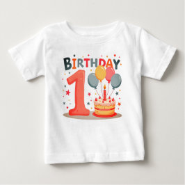 Tシャツデザイン（1歳の誕生日） ベビーTシャツ