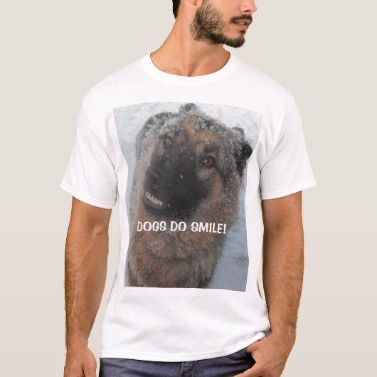 Tシャツドイツ羊飼いドッグズスマイル Tシャツ (正面)