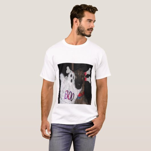 Tシャツドイツ羊飼いハロウィーンブー Tシャツ (正面フル)