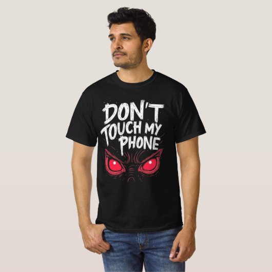 TシャツドントTOUCH電話新ファッションデザイナーティー Tシャツ (正面フル)