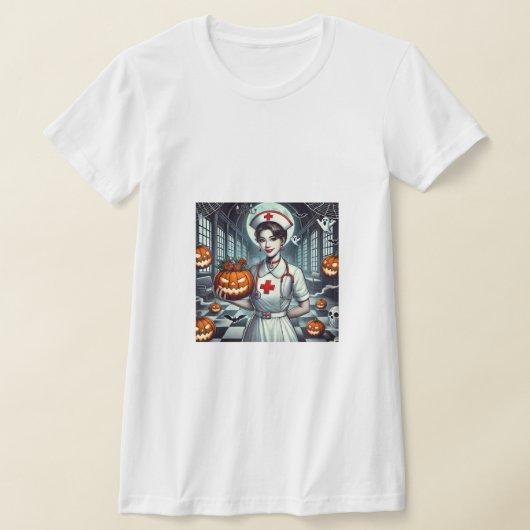 Tシャツナースデイハロウィーン Tシャツ (レイダウン)