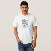 Tシャツニューポートの家紋か紋章付き外衣 Tシャツ (正面フル)