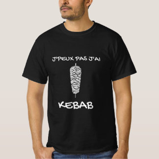 Tシャツノワール「J'peux pas j'ai Kebab」  Tシャツ
