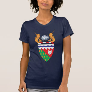Tシャツノースウェスト準州の紋章付き外衣 Tシャツ