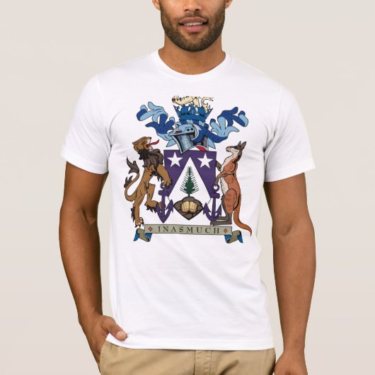 Tシャツノーフォーク島の紋章付き外衣 Tシャツ (正面)