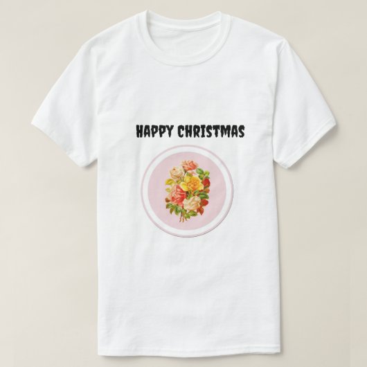 Tシャツハッピークリスマス Tシャツ (デザイン正面)