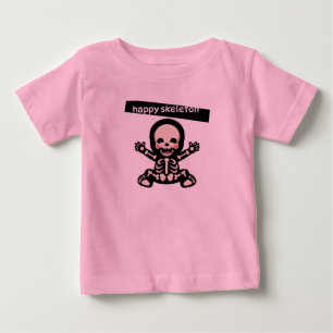 Tシャツハッピースケルトン子供へ ベビーTシャツ