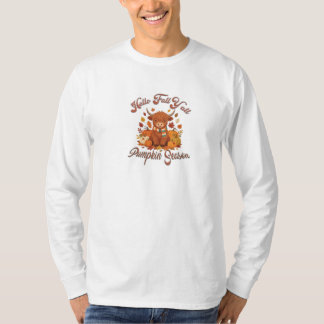 Tシャツハローフォールヤーオール パンプキンシーズン ハイランドコー Tシャツ