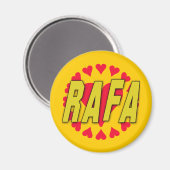 Tシャツハート付きRAFA マグネット (正面/裏面)