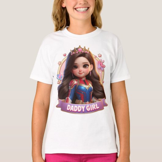 Tシャツパパの女の子 Tシャツ (正面)