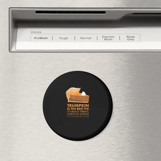 Tシャツパンプキンパイおもしろい感謝祭秋 マグネット (インサイチュ (食洗機))