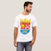 Tシャツフィンランドの南紋章付き外衣 Tシャツ (正面フル)