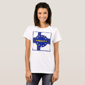 Tシャツフィンランド国旗EU出口 Tシャツ (正面フル)