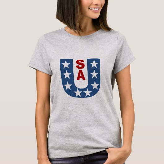 TシャツフェムアシアクリアーデザインUSA Tシャツ (正面)