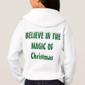 Tシャツフード付きスウェットシャツプルオーバー写真名kid christmas (裏面)