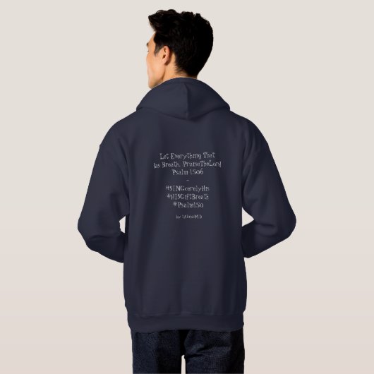 Tシャツフード付きスウェットシャツ パーカ (裏面フル)