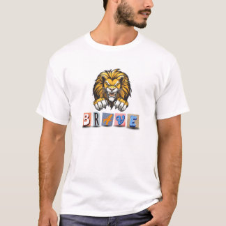 Tシャツブレイブライオンプリント Tシャツ