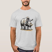Tシャツベクター印刷用Rhino Art Work