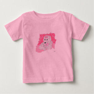 Tシャツベビーガールズプードル ベビーTシャツ