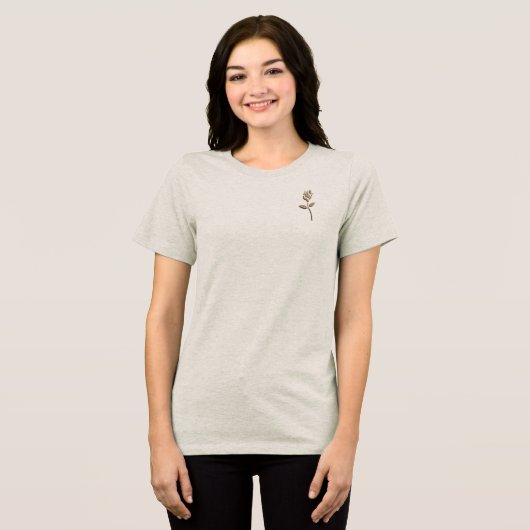 Tシャツベラ女性花スタイルデザイン トライブレンドTシャツ (正面全面)