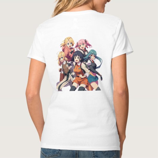 Tシャツポップ・アートのマンガ好きおもしろいアニメ Tシャツ (裏面)