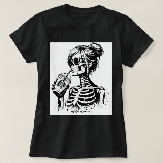 Tシャツマおもしろいマン骨格 Tシャツ (デザイン正面)