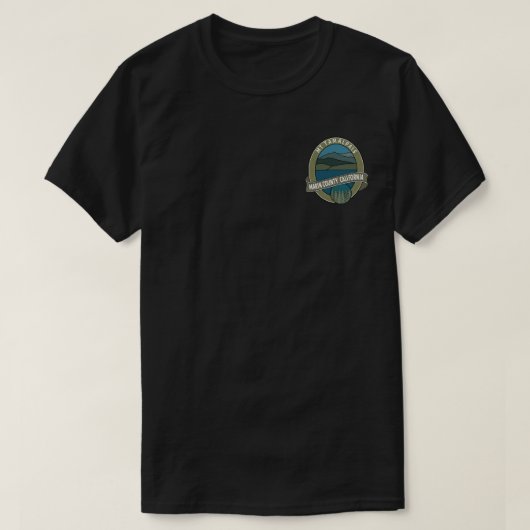 Tシャツマウントタマルパイスマリン郡カリフォルニア Tシャツ (デザイン正面)