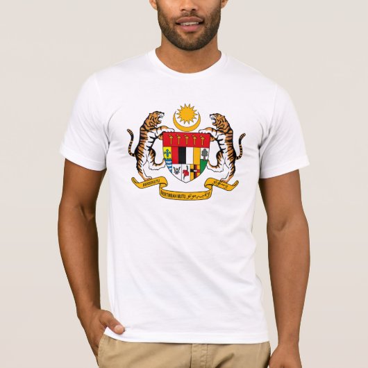Tシャツマレーシアの紋章付き外衣 Tシャツ (正面)