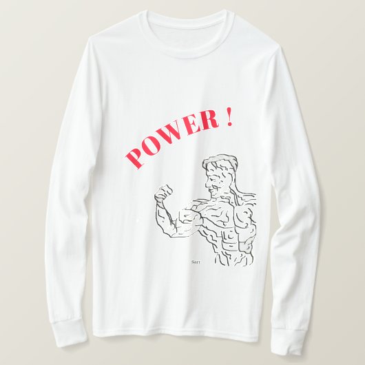 Tシャツメンズ: The Power's On Tシャツ (デザイン正面)